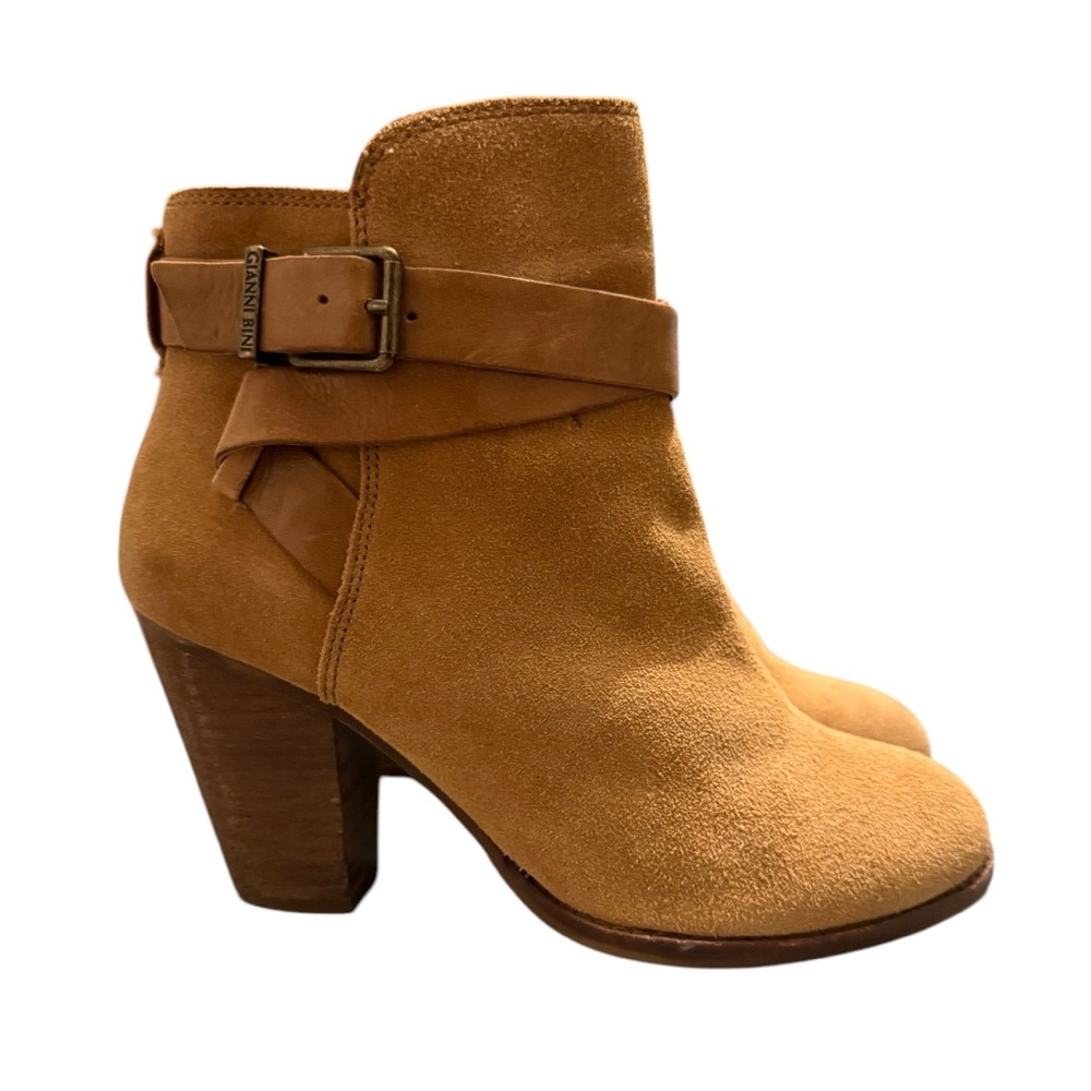 Gianni Bini Women's Brown Suede High Heel Boots Size 7.5 M